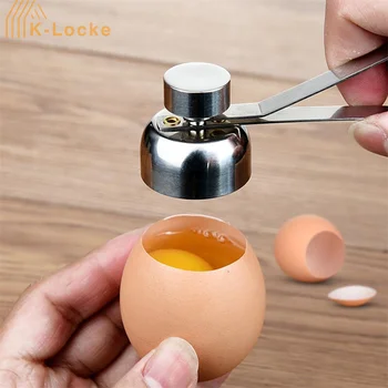 Новая практичная открывалка для яиц из нержавеющей стали, металлический резак для яиц, вареные сырые яйца, креативные кухонные инструменты для вскрытия яичной скорлупы