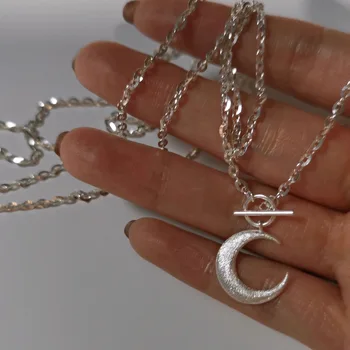 Новое поступление Стерлингового серебра 925 Пробы, Сверкающее ожерелье с подвеской в виде амфиболовой Луны для женщин, Изысканные ювелирные изделия, Свадебные аксессуары