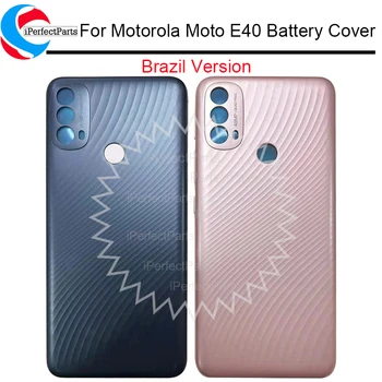 Оригинал для Motorola Moto E40 Задняя крышка батарейного отсека Корпус задней двери Замена стеклянной панели для Moto e40 Крышка батарейного отсека
