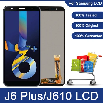 Оригинальный 6,0-Дюймовый ЖК-дисплей Для Samsung Galaxy J6 Plus 2018 J610 J6 Prime J6 + 2018 J6 Plus J610F J610FN Запчасти Для Сенсорного экрана ЖК-дисплея