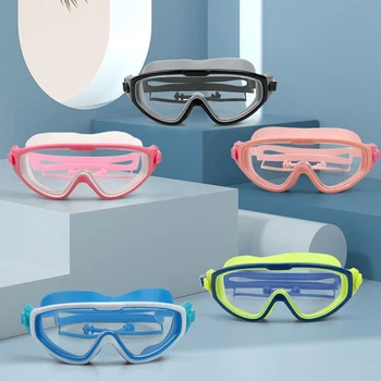 Очки для плавания с защитой от ультрафиолета, детские двухслойные зеркальные очки для плавания с защитой от запотевания, Водонепроницаемые очки для бассейна, пляжные аксессуары