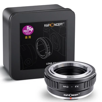 Переходное кольцо для объектива K & F Concept M42-FX для винтового крепления объектива M42 к корпусу камеры Fujifilm X Mount Fuji X-Pro1 X-M1 X-T1 X-E1 X-E2