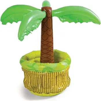 Плавающий охладитель - Надувные подставки для напитков в виде пальмы для напитков, льда | летнего украшения для вечеринки в стиле плавания в тропической тематике.