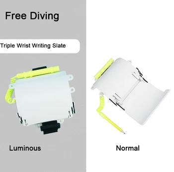 Подводная светящаяся доска для письма с тройным подводным плаванием с карандашом на запястье, 3 панели, доска для письма
