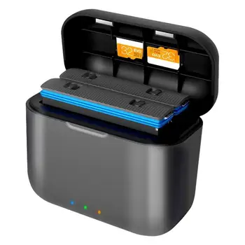 Портативная коробка для быстрой зарядки со слотом для карт microSD и аккумулятором, Магнитная откидывающаяся крышка, чехол для зарядки, аксессуар для хранения