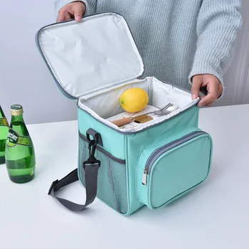Портативная сумка для пикника, термоизолированный ланч-бокс, сумка-холодильник, водонепроницаемый рюкзак, сумка для бенто, сумки для хранения школьных продуктов.