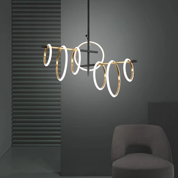 Светодиодная люстра в стиле постмодерн, подвесной светильник для гостиной, спальня, столовая, украшение для дома, Подвесные светильники с магнитным притяжением