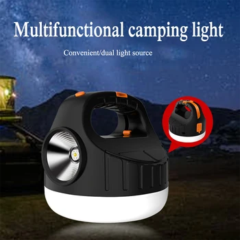 Светодиодный фонарь для кемпинга, открытый Портативный светильник для палатки, USB-зарядка, Подвесной светильник, ночник, Водонепроницаемый Фонарь для кемпинга, лампа накаливания