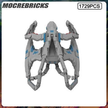 Серия Space War MOC Andromeda Ascendant Военный корабль для сборки строительных блоков Набор моделей Детские игрушки Рождественские подарки
