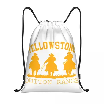 Сумки на шнурках Yellowstone Женские Мужские Складные Спортивные рюкзаки для спортзала Dutton Ranch Тренировочные Рюкзаки