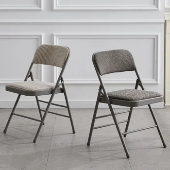 Уличный металлический обеденный стул с винтажной минималистичной обивкой, удобное кресло для отдыха, Компактная домашняя мебель Cadeiras De Jantar