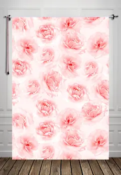 Фон для фотосъемки в День Святого Валентина с розовыми цветами 5х7 футов, фон для фотостудии