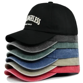 Хлопковые бейсболки для мужчин и женщин, модная шляпа с вышивкой буквами, мягкие кепки, повседневная уличная одежда унисекс, ретро-шляпы Snapback