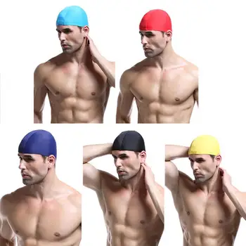 Шапочка для плавания, аксессуары для плавания, шапочка для плавания унисекс, водонепроницаемая эластичная дышащая шапочка для плавания