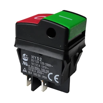 Электрические кнопочные выключатели Kedu Промышленный кнопочный выключатель HY52 125 / 250V с 4 клеммами